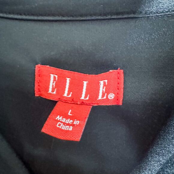 ELLE Black Satin Cropped Bolero Jacket | Peplum Ruffle Sleeves | Retro Glam - Picture 4 of 5